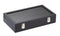 Diplomat Watch Case Black Leatherette Eighteen Watch Case with Black Felt Interior and Adjustable Inserts