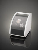 Elma Motion Style II Double Watch winder - High Gloss White/ White Leather