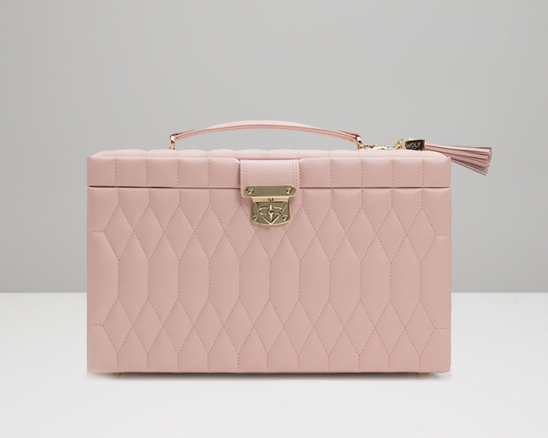 WOLF Caroline Large Jewelry Case Rose Quartz – Watch Winder Station