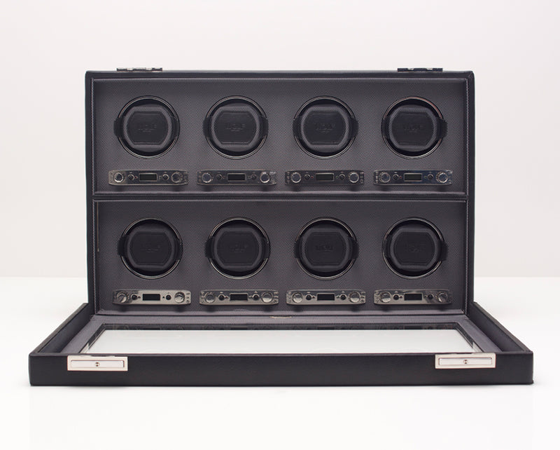 WOLF Viceroy 8 Piece Watch Winder with Cover