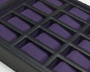 WOLF Windsor 15 Piece Watch Box (Black/Purple)