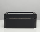 Windsor 10 Piece Watch Box with Drawer (Black/Purple)