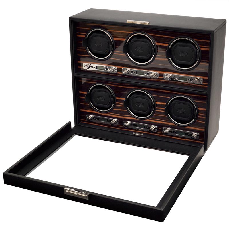 WOLF Roadster 6 Piece Watch Winder with Cover