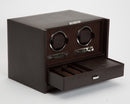 WOLF Blake Double Watch Winder - Brown