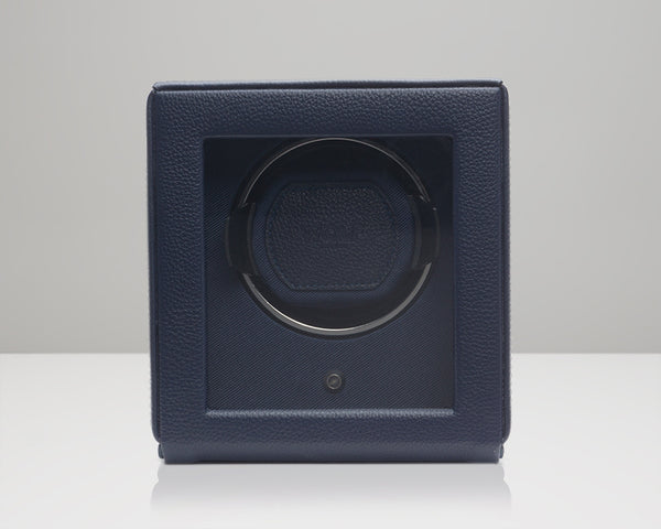 WOLF Single Cub Watch Winder with Cover - Navy