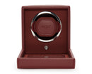 WOLF Single Cub Watch Winder with Cover - Bordeaux