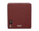 WOLF Single Cub Watch Winder with Cover - Bordeaux