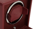 WOLF Single Cub Watch Winder with Cover - Bordeaux