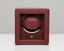 WOLF Single Cub Watch Winder with Cover - Bordeaux