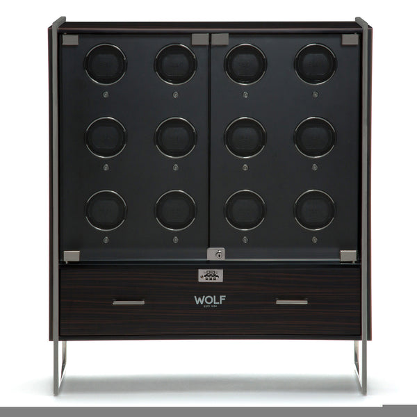 WOLF 1834 - REGENT - 12 Piece Cabinet Winder (Matte Zebra/Matte Black)