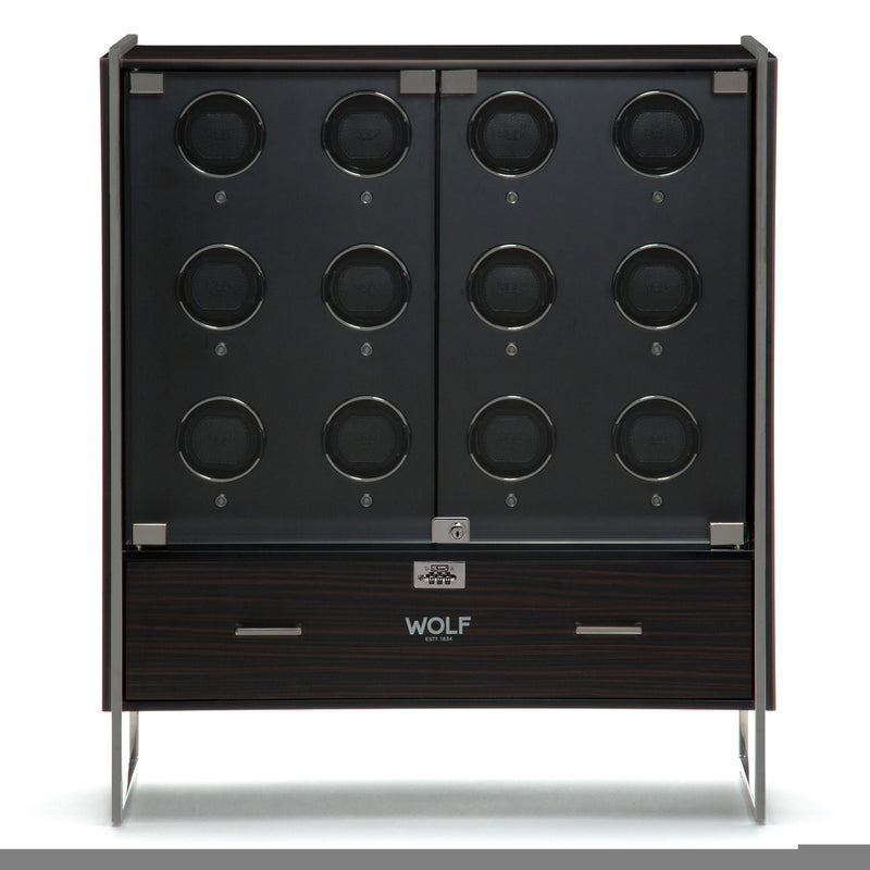 WOLF 1834 - REGENT - 12 Piece Cabinet Winder (Matte Zebra/Matte Black)