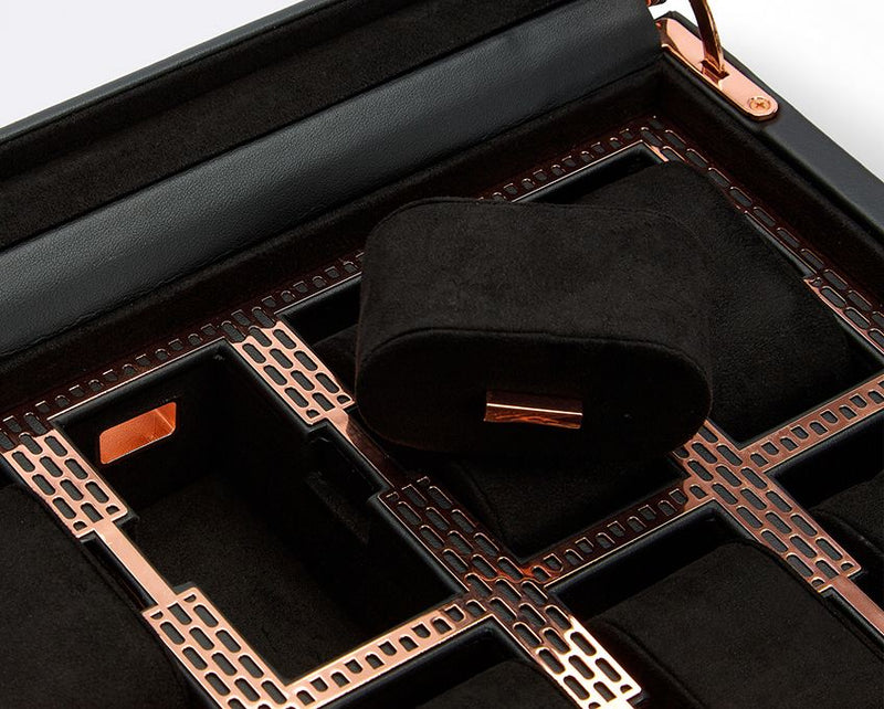 WOLF Axis 15 Piece Watch Box - Copper