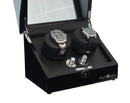 Pangaea D310 Double Watch Winder- Black (Battery or AC Powered)