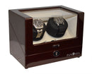 Pangaea D310 Double Watch Winder- Mahogany (Battery or AC Powered)