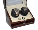 Pangaea D310 Double Watch Winder- Mahogany (Battery or AC Powered)