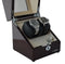 Pangaea D510 Double Watch Winder with LED Lights - Mahogany