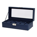 WOLF Heritage 5 Piece Watch Box - Navy