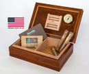 #H50C WoodTop 50 Count Cigar Humidor; Amish Crafted, Heritage Cherry finish