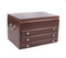MAJESTIC, Three-Drawer Jewelry Chest made in U.S.A Rich Mahogany finish on Solid Cherry