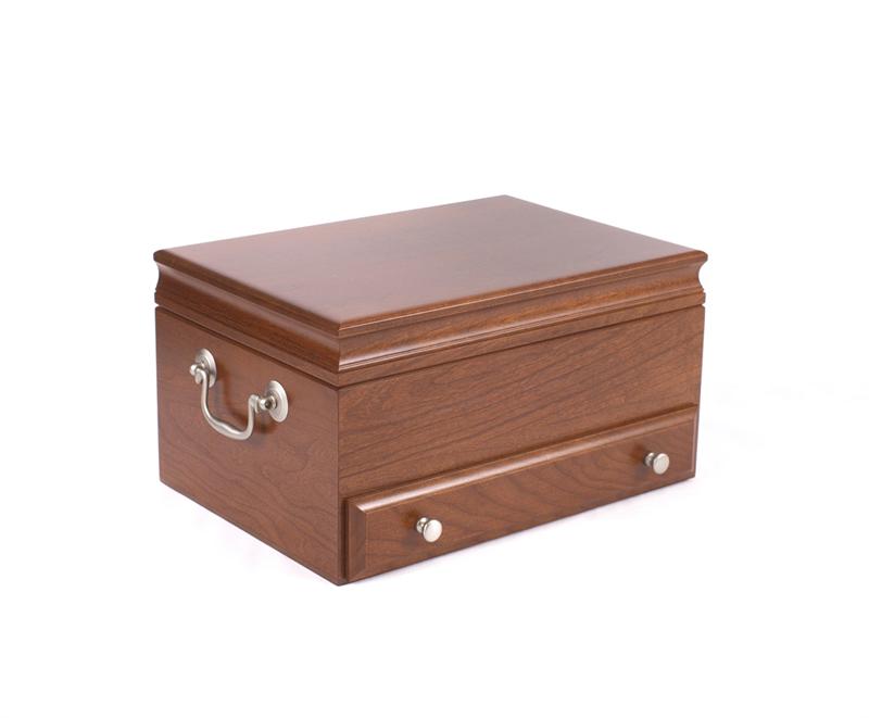 CONTESSA, One-Drawer Jewelry Chest with Lift-Out Tray - Heritage Cherry finish on Solid Cherry