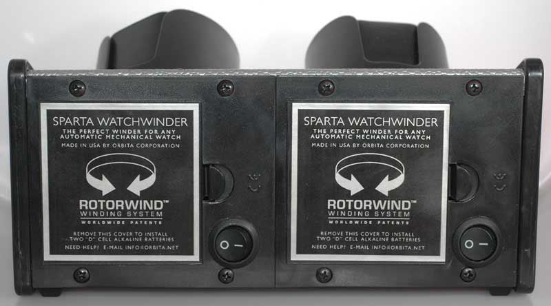 Orbita Sparta 2 Bold Double Watch Winder - Black