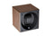 Swiss Kubik Single Watch Winder - Brown Leather with Brown Stitches