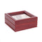 LIEUTENANT - Six Watch Glass Top Storage Chest- Mahogany, Solid Cherry, (Made in USA)