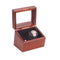 The Brigadier Glass-Topped Solid Cherry Wood Single Watch Winder (Made in USA)