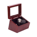 The Admiral Glass-Topped Mahogany Solid Wood Double Watch Winder (Made in USA)