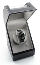 Heiden Battery Powered Single Watch Winder - Black Leather