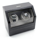 Heiden Battery Powered Dual Watch Winder - Black Leather